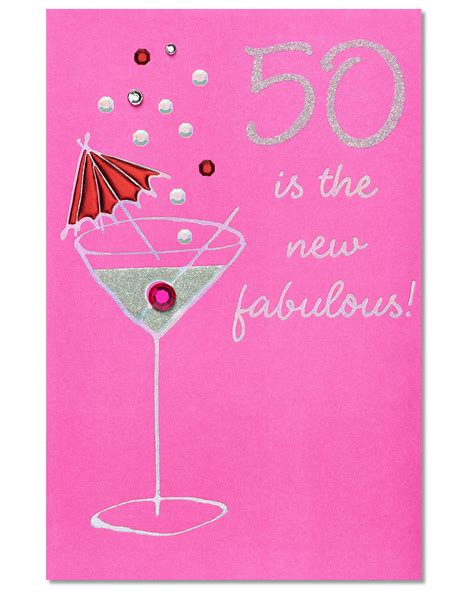 American Greetings 50th Birthday Card For Her 50 Is The New Fabulous