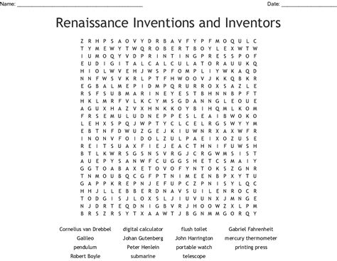 Inventions Word Search Printable Word Search Printable