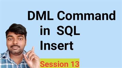 What Are Dml Commands In Sql Dml Command Insert Youtube