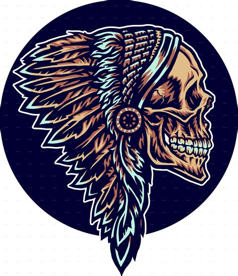 Native American Skull By Amillustrated Graphicriver