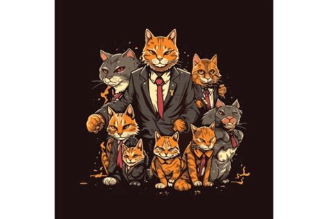 Svg Mafia Cat Boss Gangster Vector Graphic By Evoke City · Creative Fabrica