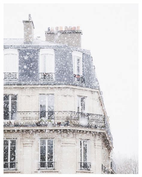 Snowfall In Paris Photo Paris Photography Paris Print Etsy