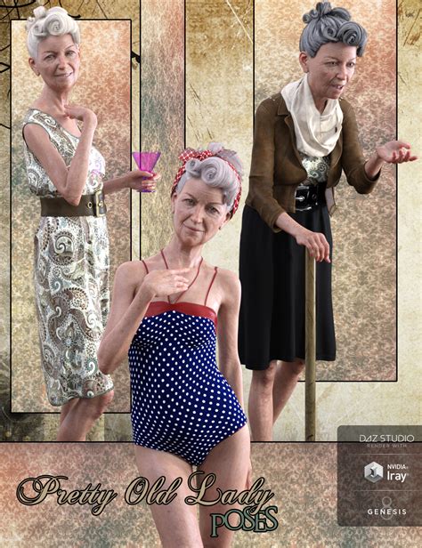 Pretty Old Lady Poses For Mabel 8 And Genesis 8 Female Daz 3d
