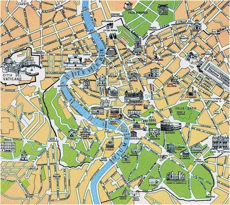 Roma Siti Storici Sulla Mappa Mappa Storica Di Roma Lazio Italia