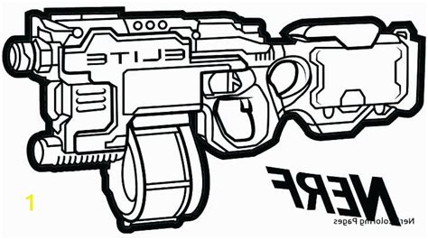 Mega Nerf Gun Coloring Pages Coloring Pages