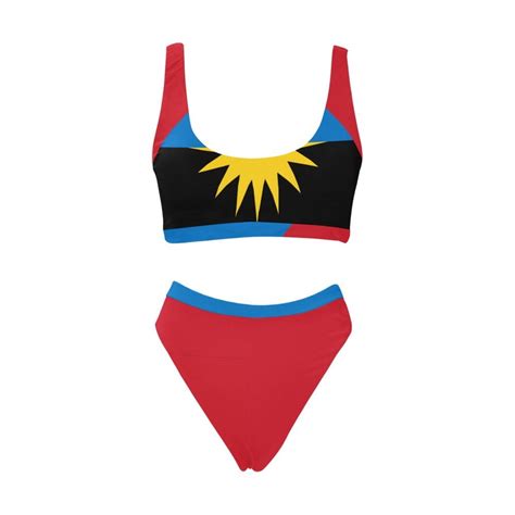 antigua and barbuda flag high waisted bikini swimsuit caribbean kulture creations in 2022