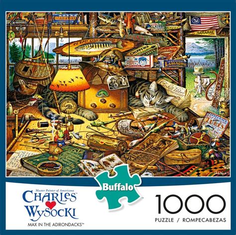 Puzzles Contemporary Jigsaw Puzzles Contemporary Puzzles Charles Wysocki Cats All Burned Out 300
