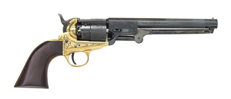 1851 Navy Engraved 44 Cal Black Powder Revolver