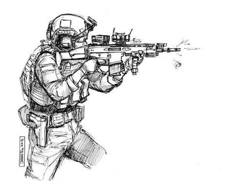 Simple Army Drawing Army Military