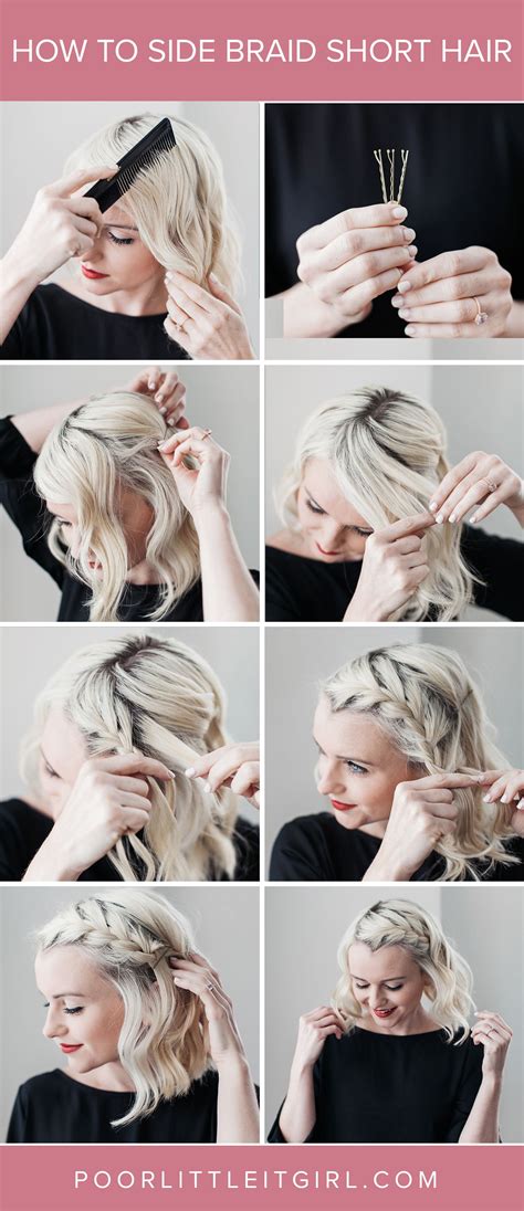 This hairstyle that very short but you're still able to maintain a braid with it. How To Do A Side Braid On Short Hair | Braids for short ...