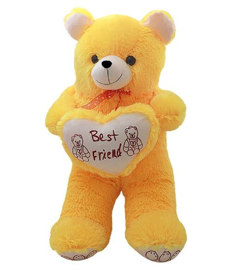 Alisha Toys Cute Yellow Fur With Heart Teddy Bear 70 Cm Buy Alisha