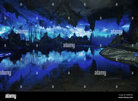 Exploring The Reed Flute Caves In Guilin China Stock Photo Alamy