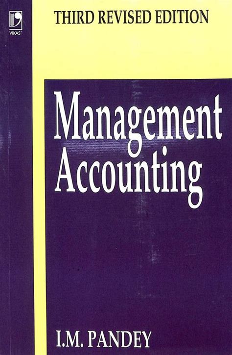 For upper level undergraduate and mba management accounting courses. Buy Management Accounting book : Im Pandey , 0706998979 ...