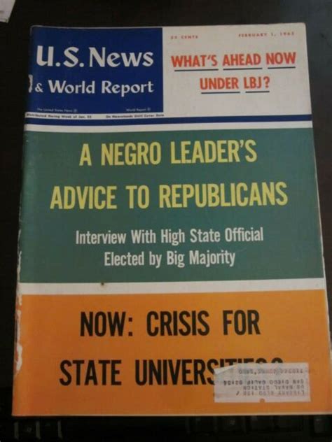 Us News And World Report February 1965 Negro Leaders Advice To