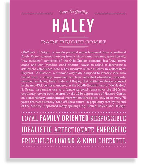 Haley Name Art Print