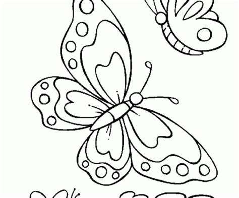 Mariposas y flores - Dibujos para colorear