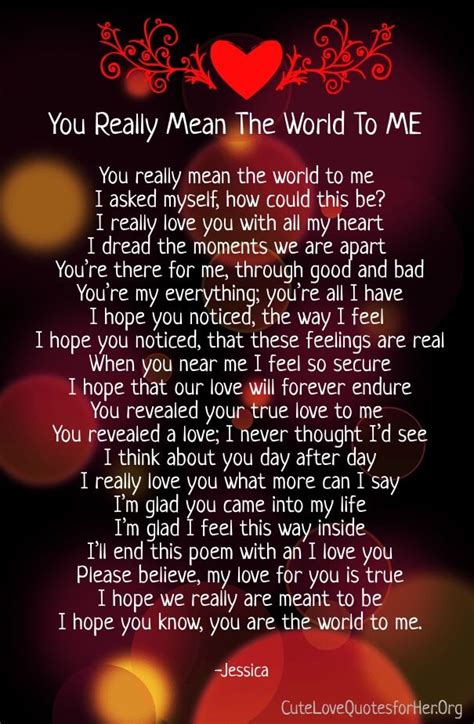 You Mean So Much To Me Poems Love Yourself Quotes Love You Poems