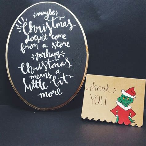 The Grinch Christmas Decor Modern Calligraphy Hand Lettering Grinch