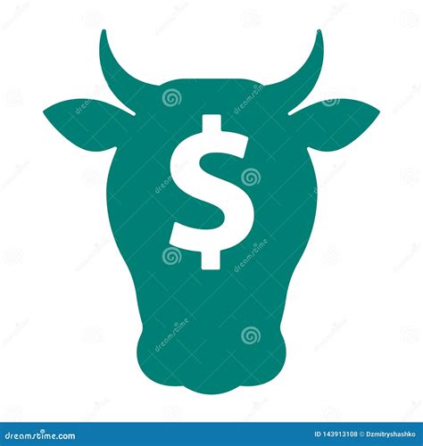 Cash cow silhouette icon stock vector. Illustration of invest - 143913108