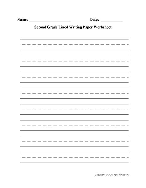 2nd Grade Writing Paper Story Writing Paper For 2nd Grade