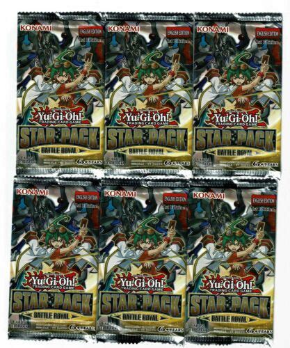 Yugioh Star Pack Battle Royal 6 Pack Lot English Booster Pack 1st