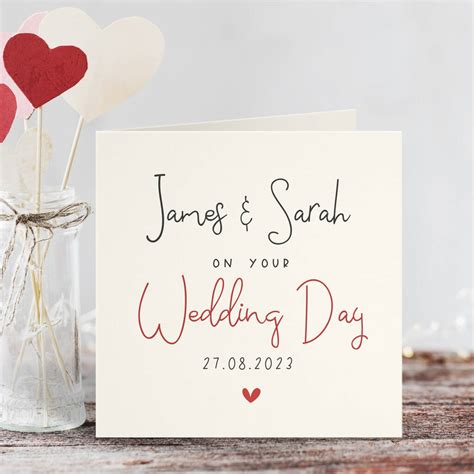 On Your Wedding Day Personalised Card By Parsy Card Co