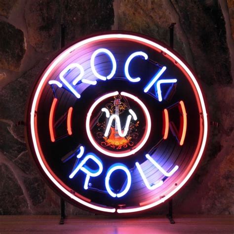 Neon Sign Rock N Roll Size 64 Cm 220 Volts Two Holes In The Back