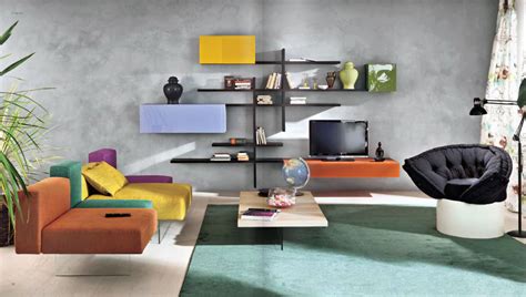 Colorful Sofa Furniture Living Room Interior Design Ideas