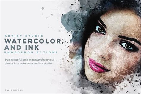 Watercolor Photoshop Actions Free Premium PSD Actions