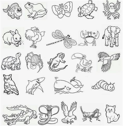 Imagenes De Animales Terrestres Acuaticos Y Aereos Para Colorear