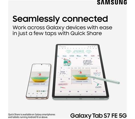 Buy Samsung Galaxy Tab S7 Fe 124 Tablet 64 Gb Mystic Black Currys