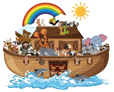 Noah S Ark Bible Story Clip Art By Keepin It Kawaii Thehungryjpeg Mx