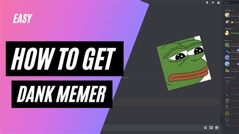 How To Get Dank Memer Easy Youtube