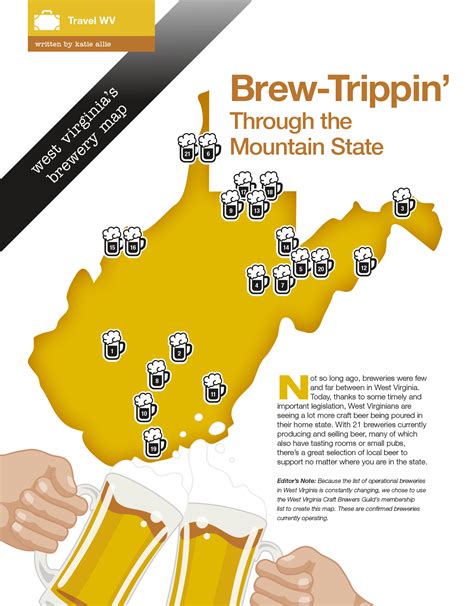 Brew Trippin Through The Mountain State West Virginias Brewery Map
