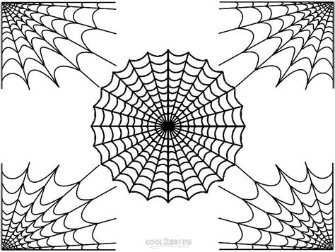 Spider Web For Kids Coloring Pages