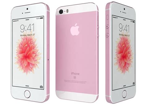 3d Model Apple Iphone Se Rose Gold Cgtrader