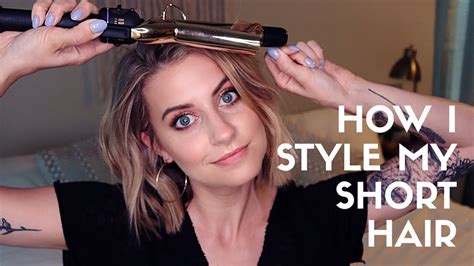 How I Style My Short Hair Short Messy Waves Youtube