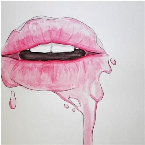 Dripping Lip 2020 Pencil Drawing By Amelia Taylor Lips Sketch Lips