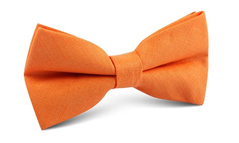 Orange Amber Slub Linen Bow Tie Apricot Bowtie Wedding Bow Ties Au