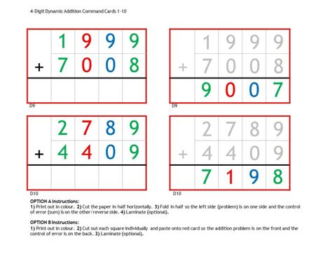 Math Dynamic Addition Task Cards 4 Digit Set Of 10 Made By Teachers
