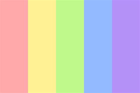 Pastel colors are used to decorate a home, or design an outfit or editing a picture, etc. Pastels Of Rainbows Color Palette | Rainbow colors, Color ...