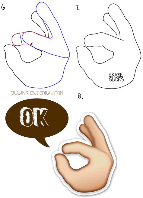 How To Draw Ok Hand Emoji With Easy Steps Drawing Lesson