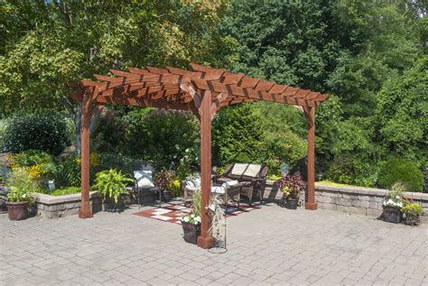 X Wood Pergola Kit For Sale Yardcraft Diy Pergola Kit In Canyon Brown Stain Includes
