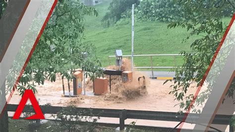 Severe Flooding In Singapore Engulfs Roads Vehicles Youtube