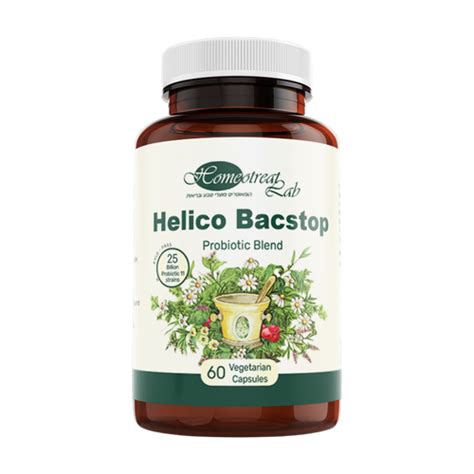 H Pylori Natural Treatment Helico Bacstop 60 Capsules Topprobiotic