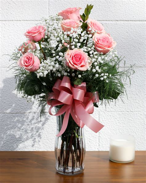 Dozen Pink Roses Fg103p In Bensalem Pa Flower Girl Florist