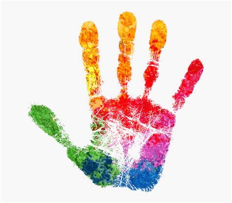 Transparent Handprint Png Rainbow Handprint Png Png Download Kindpng
