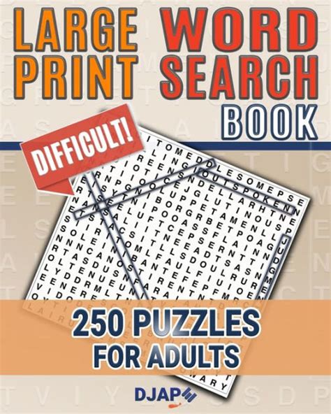 Large Print Word Search Book 250 Puzzles For Adults By Djape