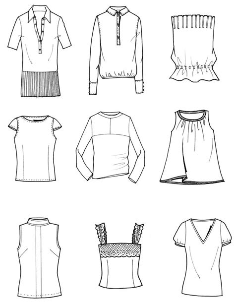 Blouse Flat Drawing At Explore Collection Of