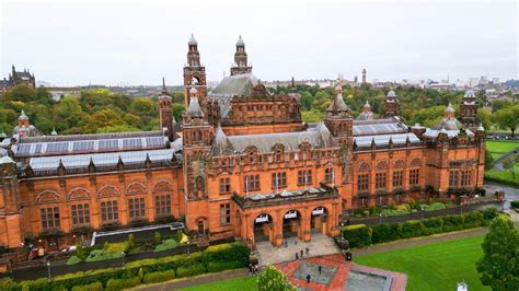 Kelvingrove Art Gallery And Museum In Glasgow Aerial View Glasgow